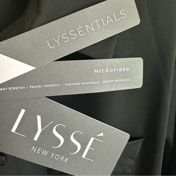 NWT Lysse’ 3X Black Schiffer Button Down Tunic Shirt Lyssentials Microfiber New - Picture 10 of 10